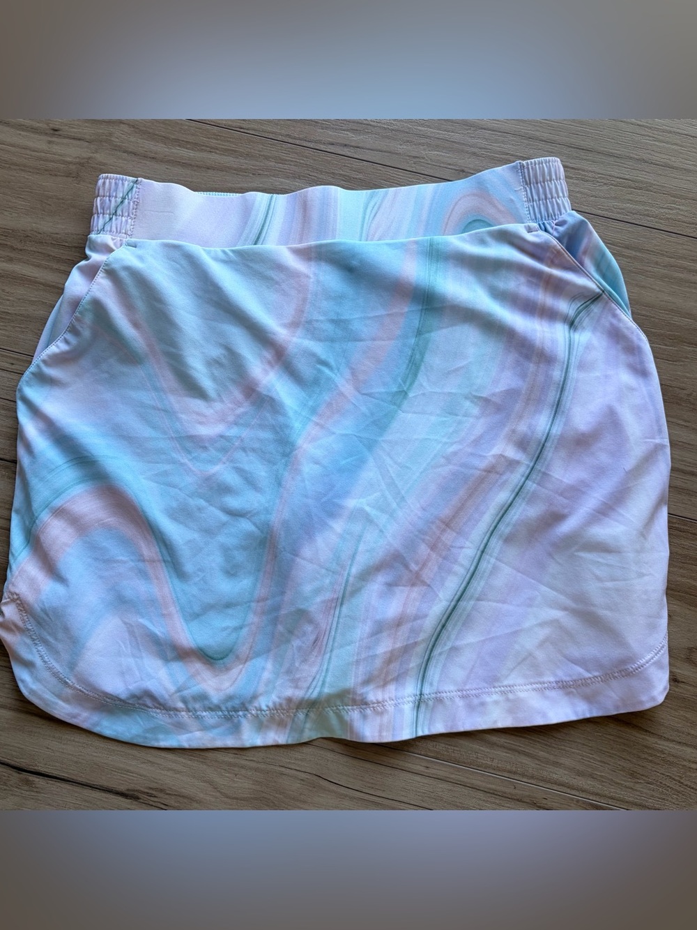 CALIA Athletic Skort Pastel Marble Print Built In Shorts Size S